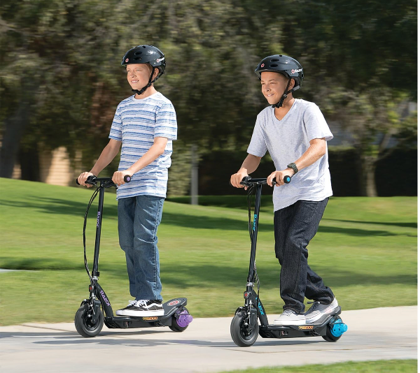 Scooter eléctrica Razor Power Core E100 Morado con negro - Imagen 5